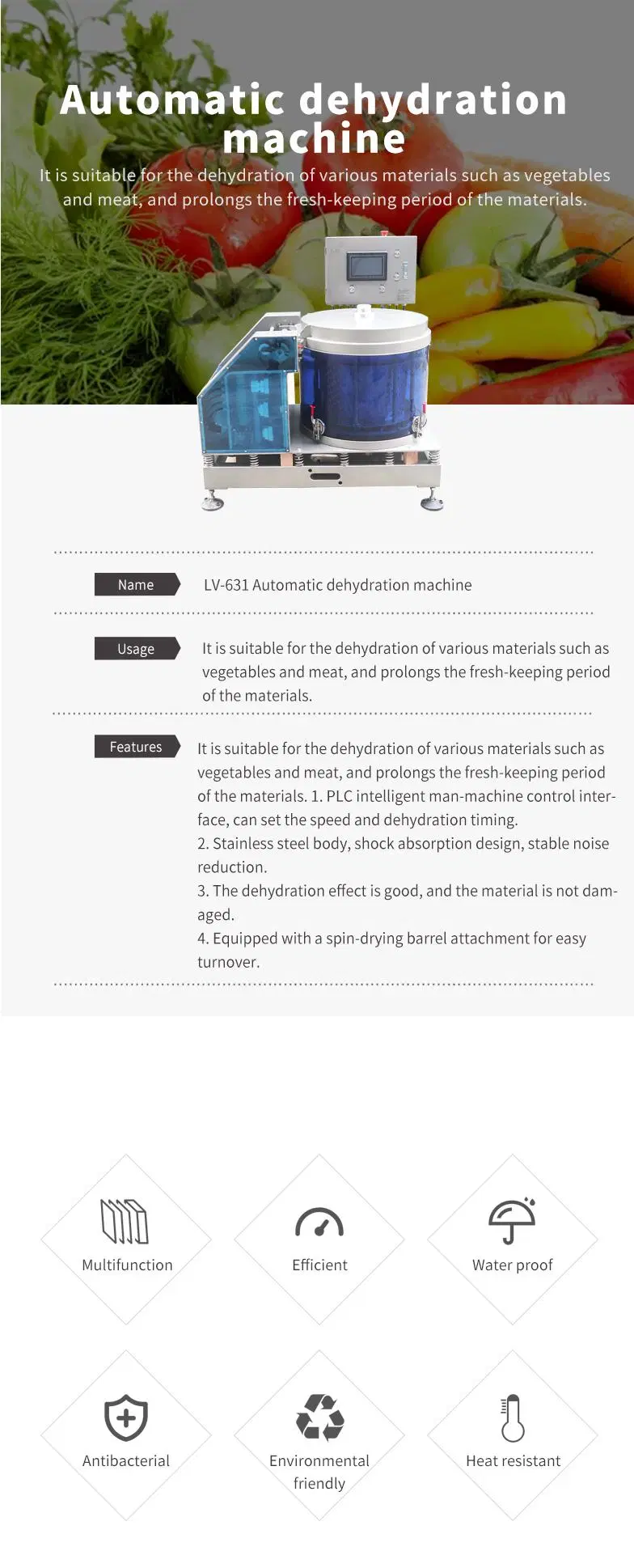 Commercial Dehydrator Fruit and Vegetable Dryer Industrial Food Dehydration Meat Processing Machine